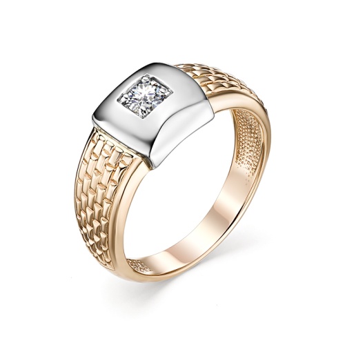 Кольцо, золото, бриллиант, 1-104-741